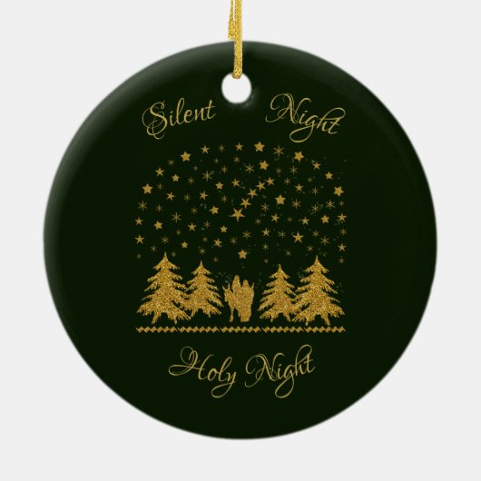 Religieuze Kerst Maagd Maria, St. Jozef, Jezus Keramisch Ornament (Achterkant)