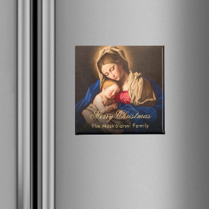 Religieuze Kerst Madonna & Kind Magneet