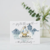 Religieuze kerst met baby Jezus, Mary & Joseph Briefkaart (Staand voorkant)