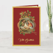 Religieuze Kerst Moge Jezus Maria Jozef danken Feestdagen Kaart (Voorkant)