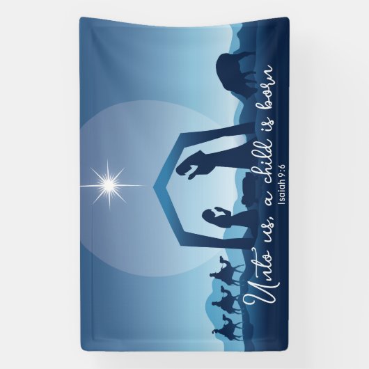 Religieuze Kerstbijbel Verse Geboorteplaats Spandoek (Verticaal)