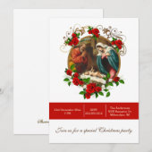 Religieuze Kerstfeest Jezus Partij Kaart (Voorkant / Achterkant)