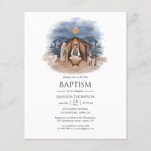 Religieuze kerstfeestdagen Baptisme uitnodiging Flyer