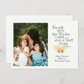 Religieuze kerstfotokaart Luke Bible Verse (Voorkant / Achterkant)