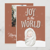 Religieuze kerstfotokaart voor Merry Kaart (Voorkant / Achterkant)