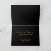 Religieuze kerstKaart Blue Blessing Elegant Feestdagen Kaart (Binnen)