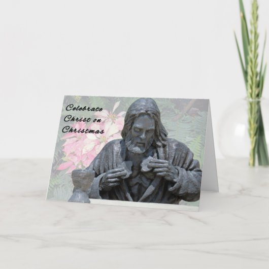 Religieuze kerstKaart met Christus Feestdagen Kaart (Voorkant)