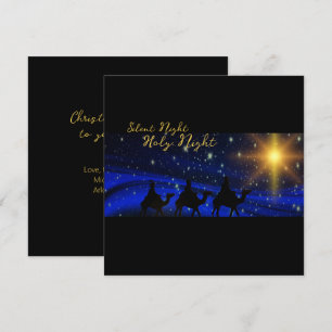 Religieuze kerstkaartje Greeting Blessant Elegant Feestdagenkaart