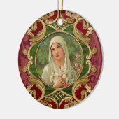 Religieuze kerstmaagd Mary Elegant Keramisch Ornament (Links)