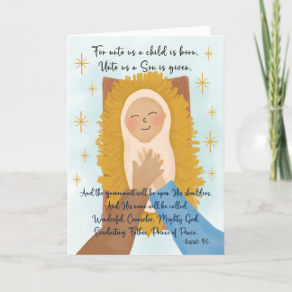 Religieuze Kerstmis Christelijke Baby Jesus Isaiah Bedankkaart