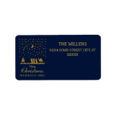 Religieuze Kerstmis, Geboorte van Jezus, Drie Koni Etiket (Voorkant)