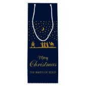 Religieuze Kerstmis, Geboorte van Jezus, Drie Koni Wijn Cadeautas (Achterkant)