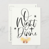 Religieuze kerstWaterverf Briefkaart (Voorkant / Achterkant)