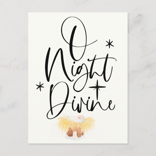 Religieuze kerstWaterverf Briefkaart (Voorkant)