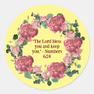 Religieuze krans: Quote voor Trouwe Reflectie Ronde Sticker