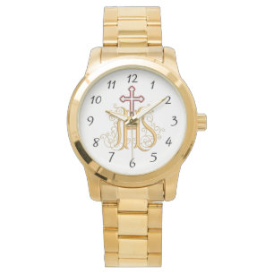 Religieuze kruisbevestiging horloge