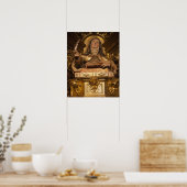 Religieuze kunst die Santa Teresa voorstelt Poster (Keuken)