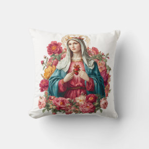 Religieuze Maagd Maria Bloemstuk Onze Lieve Vrouwe Kussen