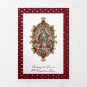 Religieuze Maagd Maria Guadalupe Gebeds Valentijn  Drieluik Kaart (Cover)