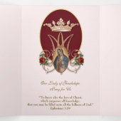 Religieuze Maagd Maria Guadalupe Gebeds Valentijn  Drieluik Kaart (Binnenkant midden)