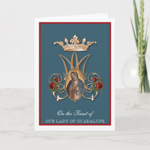 Religieuze Maagd Maria Guadalupe Spaanse Feestdagk Kaart