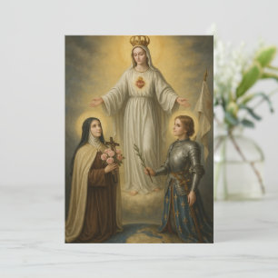 Religieuze Maagd Maria St. Therese Jeanne d'Arc Kaart