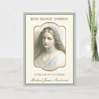 Religieuze Maagd Maria Sympathie Vader Condoleance