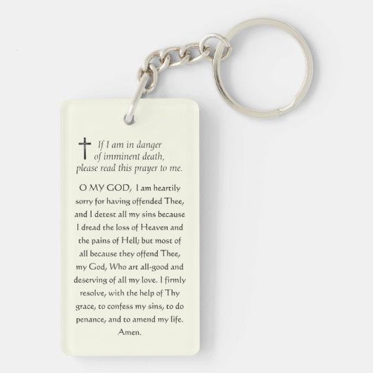 Religieuze Maagd Mary en Jezus Rozen Sleutelhanger (achterkant)