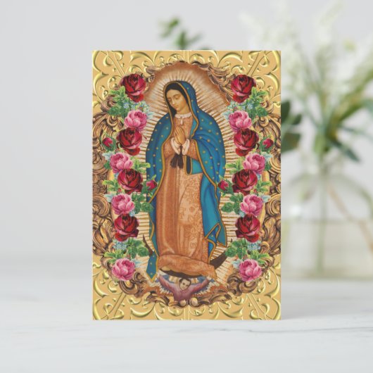 Religieuze maagd Mary Guadalupe katholieke begrafe Aankondiging