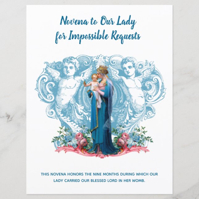 Religieuze maagd Mary Jesus Angels katholieke gebe (Voorkant)