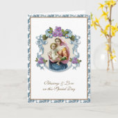 Religieuze  Maagd Mary Jesus Floral Kaart (Gele Bloem)