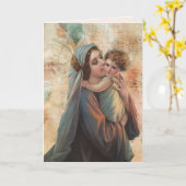 Religieuze Maagd Mary Jesus Katholieke Kaart (Gele Bloem)