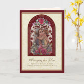 Religieuze Maagd Mary Jesus Prayer Kaart (Gele Bloem)