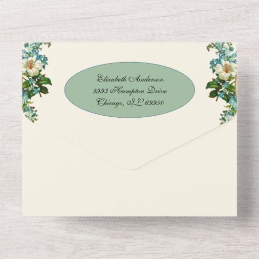 Religieuze Maagd Mary Lourdes Birthday All In One Uitnodiging (Achterkant)