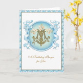 Religieuze  Maagd Mary Marian Floral Kaart (Gele Bloem)