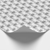 Religieuze maagd Mary Marian "M" Black & White Cadeaupapier (Hoek)