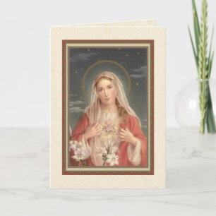 Religieuze Maagd Mary Memorare Prayer Kaart