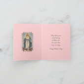 Religieuze Maagd Mary Moederdag Feestdagen Kaart (Binnen)