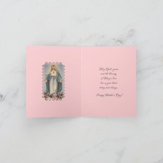  Religieuze Maagd Mary Moederdag Feestdagen Kaart (Binnen)