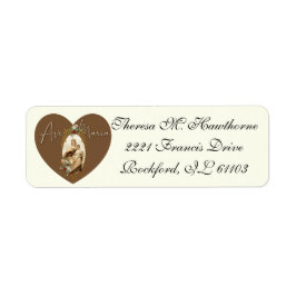 Religieuze Maagd Mary Mount Carmel Heart Etiket