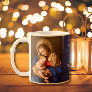 Religieuze Madonna en kerstcadeaus voor kinderen Koffiemok