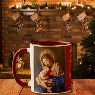 Religieuze Madonna en kerstcadeaus voor kinderen Mok