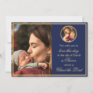 Religieuze Madonna en kindfoto Katholieke Kerstmis Feestdagenkaart