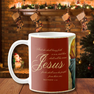Religieuze Madonna en kindkatholieke kerstcadeautj Koffiemok