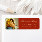 Religieuze Madonna & Kind Kerstvakantie Etiket (Insitu)