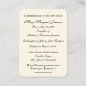 Religieuze Maria en Baby Jezus Doopherdenking Visitekaartje (Achterkant)