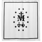 Religieuze Miraculous Medal Douchegordijn (Voorkant)