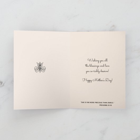 Religieuze Moederdag Heilige Maagd Maria Kaart (Binnen)