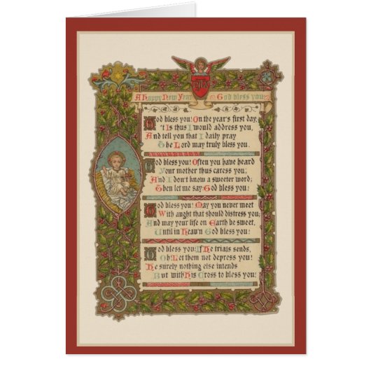 Religieuze nieuwjaarsgebed Christelijk (Voorkant)