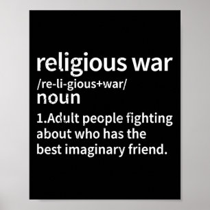 Religieuze Oorlogsdefinitie Antireligieus Poster